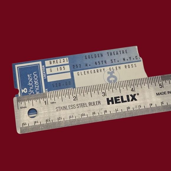 Glengarry Glen Ross Two 1984 Golden Theatre Stubs NYC Broadway Play David Mamet - Picture 4 of 8